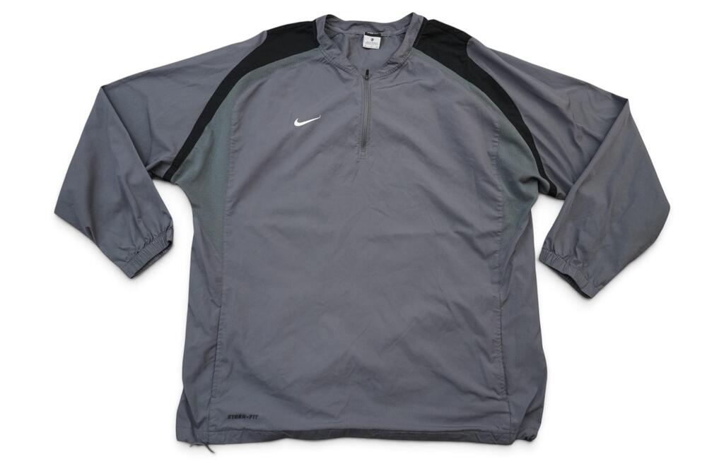 Nike Storm-FIT Jacket Mens XL Gray 1/4 Zip Windbreaker Pullover Swoosh